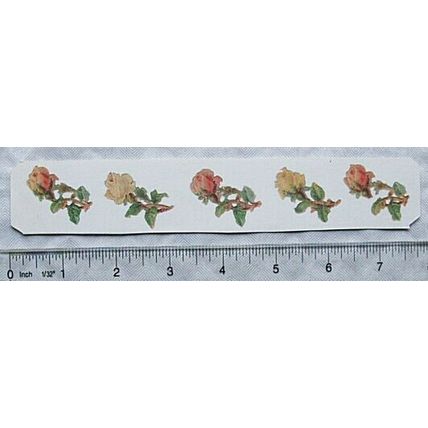 Vintage bookmark - roses