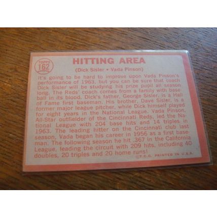 1964 Topps, Hitting Area, #162, VADA PINSON/DICK SISLER