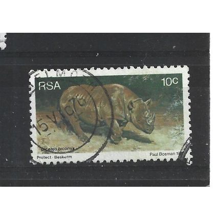 SouthAfrica.SG405 10c Black Rhinoceros.Fine Used.Sep25b