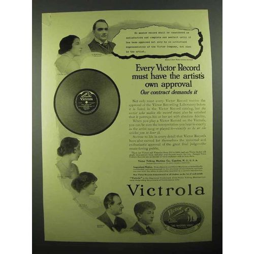 1918 Victor Records Ad - Caruso, Farrar, Galli-Curci