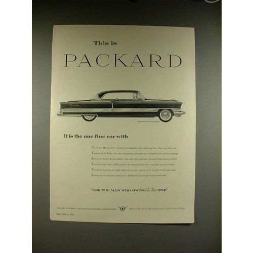1956 Packard Four Hundred Car Ad - One Fine!
