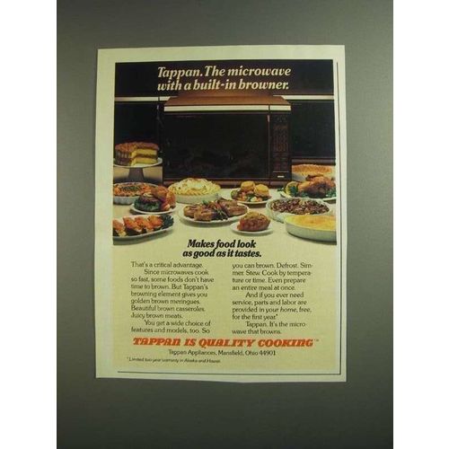 1984 Tappan Microwave Ad - A Built-in Browner