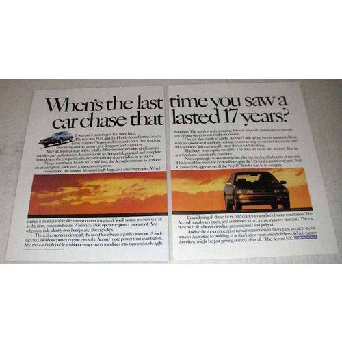 1992 Honda Accord EX Ad - Car Chase Lasted 17 Years