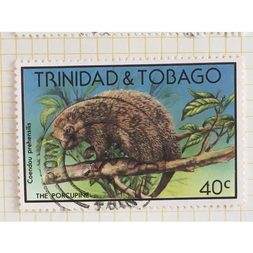Trinidad & Tobago 1978 Wildlife 40c Brazilian Porcupine Used SG 523 Sc 294 stamp