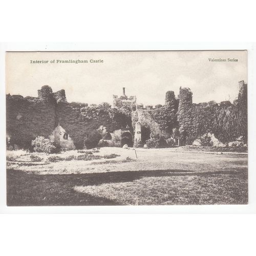Interior of Framlingham Castle Postcard Suffolk V25