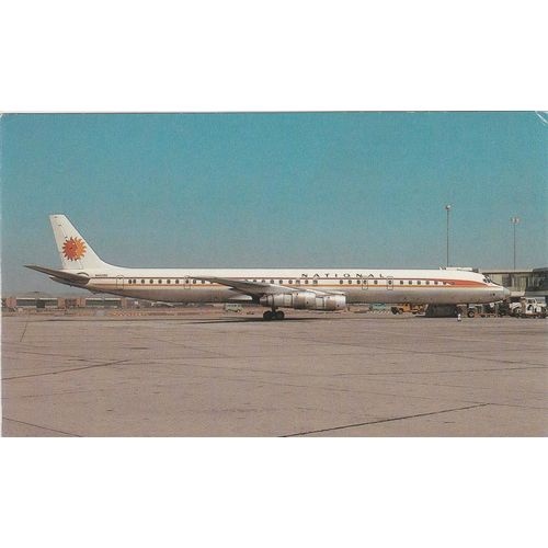 National Douglas DC8 61 Civil Aircraft Postcard (A20231)