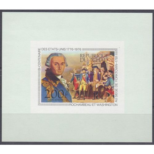 Chad 1976 USA Bicentennial individual souvenir sheet. Scott #C184a. MNH