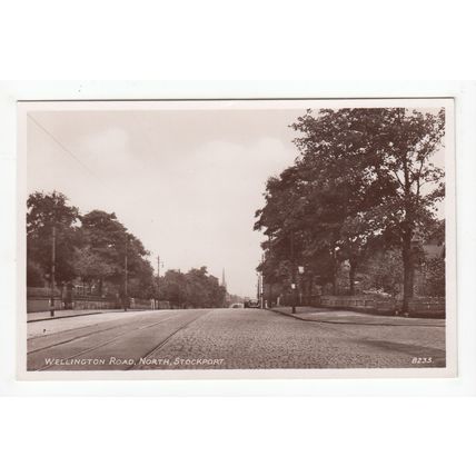 Wellington Road North Stockport Postcard RP Cheshire