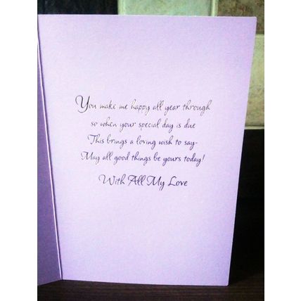 Fiancee Birthday Card - 001