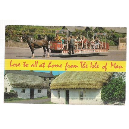multiview, THE ISLE OF MAN. used vintage postcard Colourmaster 1979 pm #