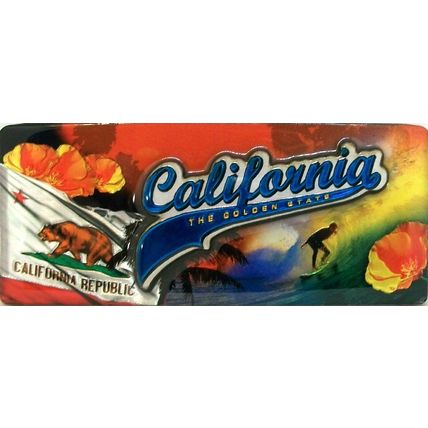 California Foil Panoramic Fridge Magnet