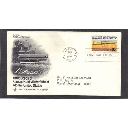 FDC Art Craft 1506 10c Rural America (Cachet-Typed/A) CV39538