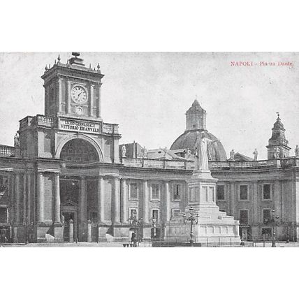 Napoli Piazza Dante Italy Postcard unused VGC