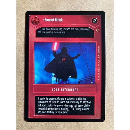 Star Wars CCG: Cloud City Limited # Focused Attack (A) dark 1997 decipher