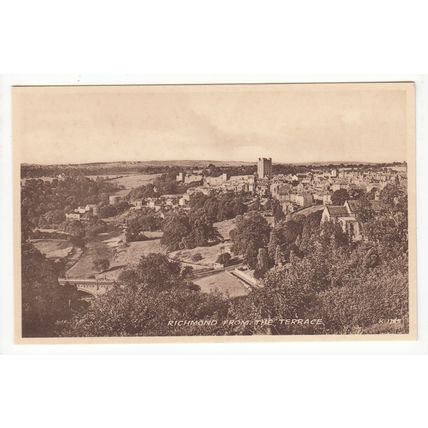 Richmond from the Terrace North Yorkshire Postcard K1785