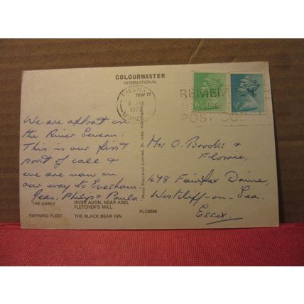 multiview, TEWKESBURY, GLOUCESTERSHIRE used postcard Colourmaster 1977 pm /