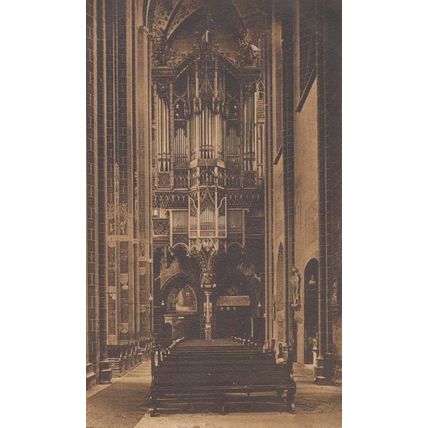 Frankfurt Germany Magnificent Church Pipe Organ Antique Postcard