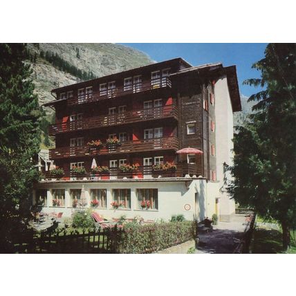 Zermatt Hotel Alpina Switzerland Postcard
