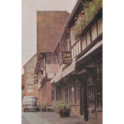 Lion & Lamb Yard Farnham Surrey Postcard