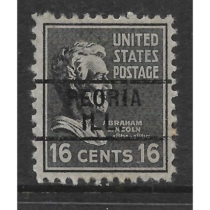 USA 1938 PRESIDENTIAL SERIES 16c BLACK ABRAHAM LINCOLN SG817 FINE USED#