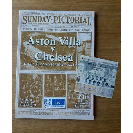 2000 FA Cup Final Programme & Ticket – Chelsea vs Aston Villa (Last at Wembley)