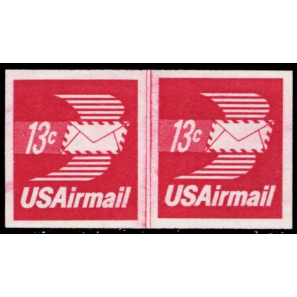 C83a, Imperforate Coil Line Pair Freaky Error Mint NH 13¢ * Stuart Katz