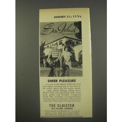 1956 The Cloister Resort Ad - Sheer Pleasure
