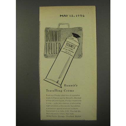 1956 Bonwit Teller Travelling Crme Advertisement
