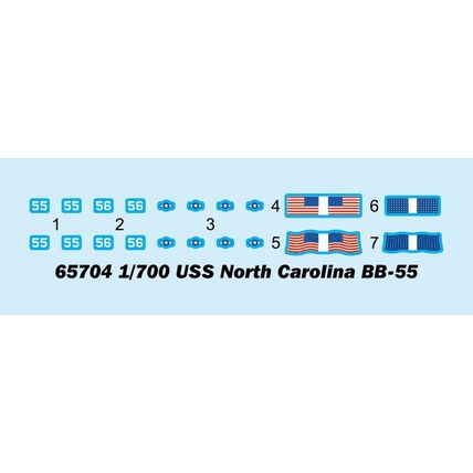 I Love Kits 65704 USS North Carolina BB-55 Top Grade Model kit 1:700 Scale Model