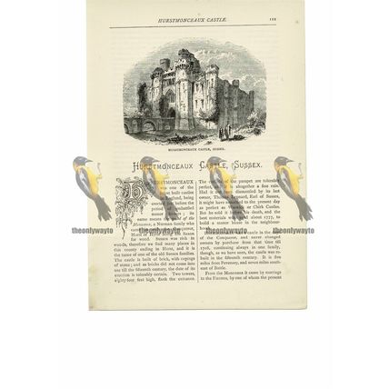 Hurstmonceaux Castle, Sussex, Book Illustration (Print), 1891
