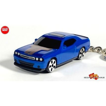 RARE KEYCHAIN BLUE DODGE CHALLENGER NEW CUSTOM Ltd Ed GREAT GIFT DISPLAY