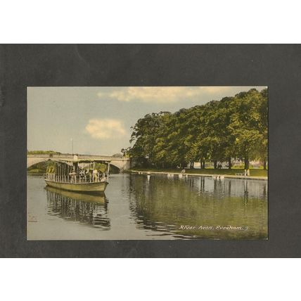 Postcard Worcestershire Evesham River Avon