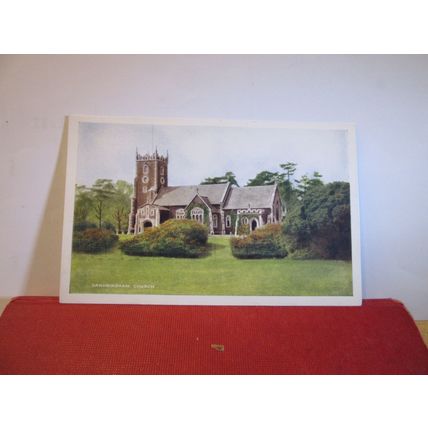 SANDRINGHAM CHURCH, NORFOLK unused postcard by H. Coates =