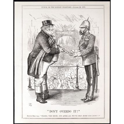 DON’T OVERDO IT! 1879 Sir John Tenniel - Joseph Swain PUNCH CARTOON PAGE
