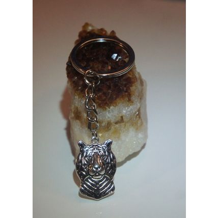 STUNNING TIGER KEY RING WITH KEY CHAIN & VELVET GIFT BAG