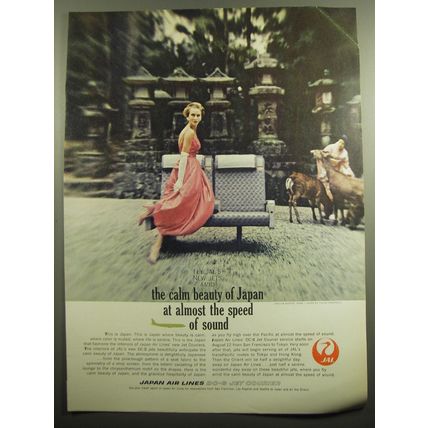 1960 JAL Japan Air lines Ad - The calm beauty of Japan