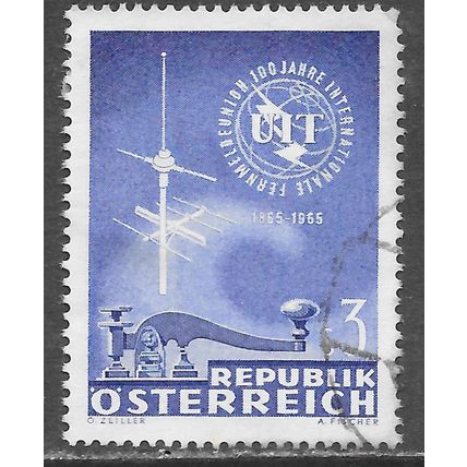 AUSTRIA 1965 100 YEARS INTERNATIONAL TELEGRAPH USED