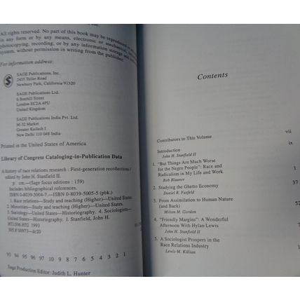 SAGE Focus Editions Ser.: A History of Race Relations Research Vol. 159 :...