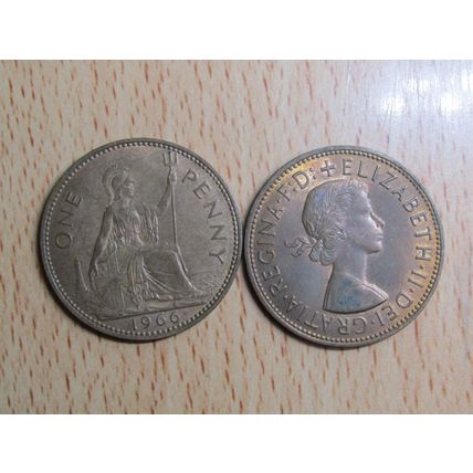 GB 1966 Elizabeth II Penny Coin