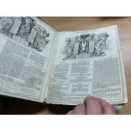 RARE* JAN-JUNE 1878 PUNCH MAGAZINE BOUND VOL 74 ILLUSTRATED ANTIQUE BOOK (P6)
