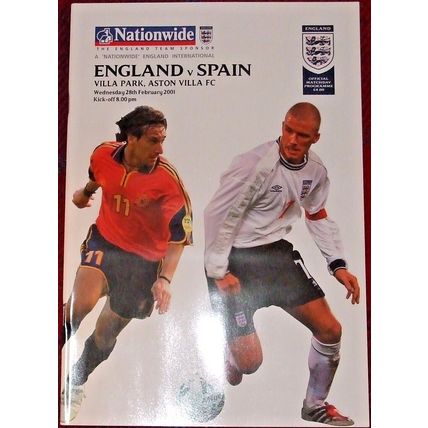 ENGLAND v SPAIN AT VILLA PARK 2001