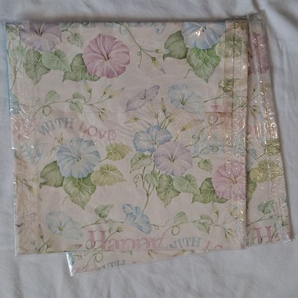 Vintage New American Greetings HAPPY BIRTHDAY WRAPPING PAPER Gift Wrap Flowers