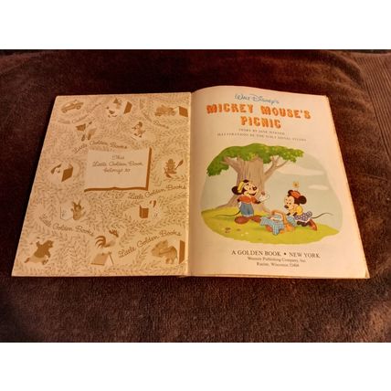 Little Golden Book Walt Disney's Mickey Mouses Picnic By Jane Werner 1996 100-69
