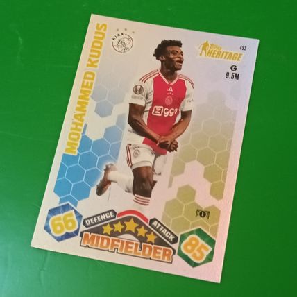 Match Attax 23/24 HERITAGE Card #452 MOHAMMED KUDUS AJAX