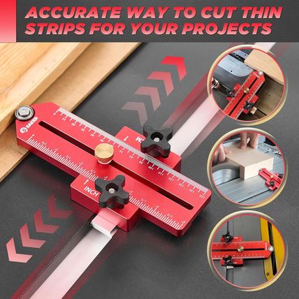 Saker Thin Rip Jig Table Saw Jig Guide, Making Repetitive Narrow Strip Cuts, Fit