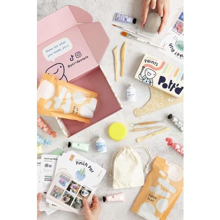 Pott'D Air Dry Clay for Adults. Beginners Home Pottery Kit for Adults. DIY Craft