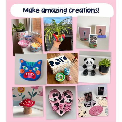 Pott'D Air Dry Clay for Adults. Beginners Home Pottery Kit for Adults. DIY Craft