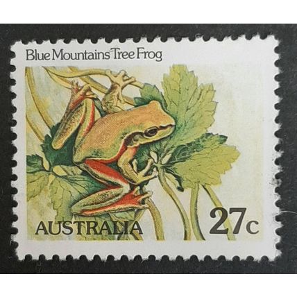 Australia: 1982 - Reptiles and Amphibians - 27c Blue Mountains Tree Frog - Used