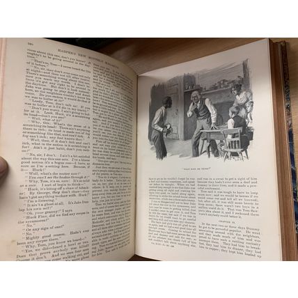 1896 HARPER'S MAGAZINE BOUND VOLUMES JUN TO NOV 2kg ANTIQUE BOOK (EV3)