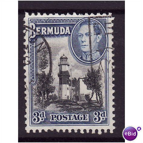 BERMUDA 1941 SG114a 3d BLACK AND DEEP BLUE FINE USED